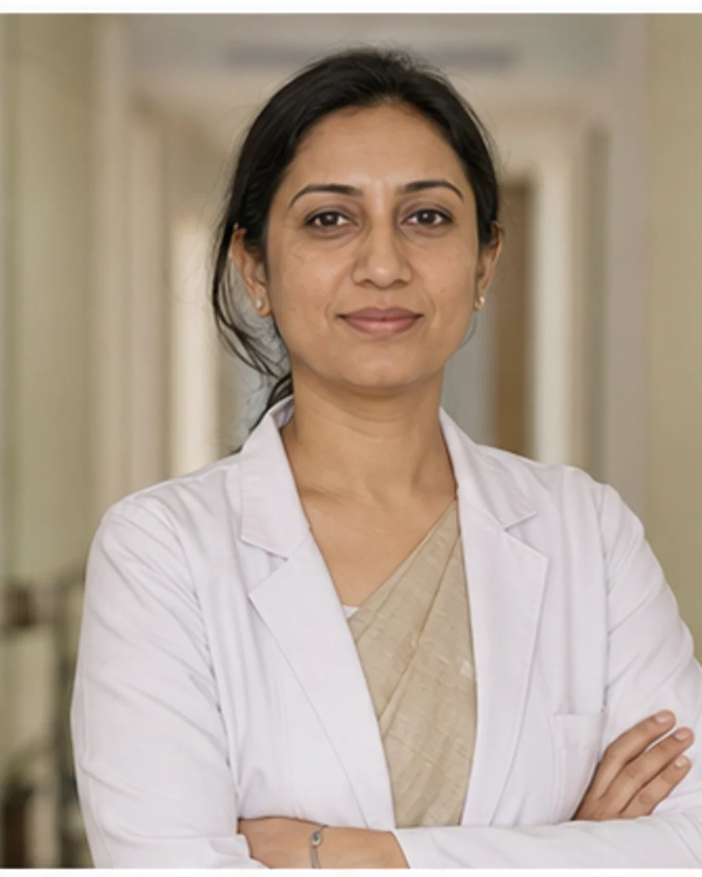 Portrait of fictional professional Dr. Pooja Dahiya