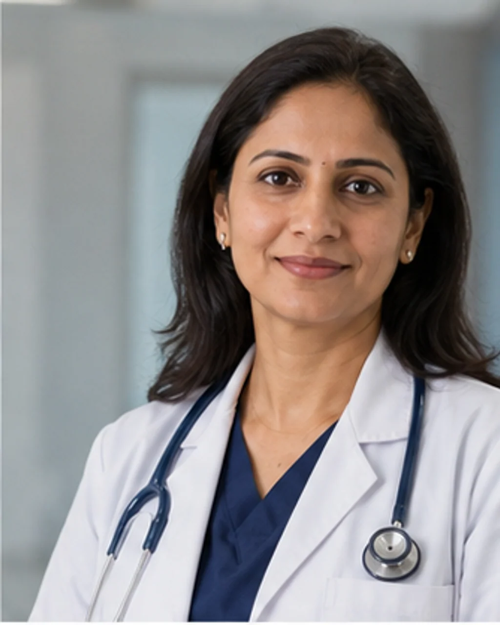 Portrait of fictional professional Dr. Meera Vashisht