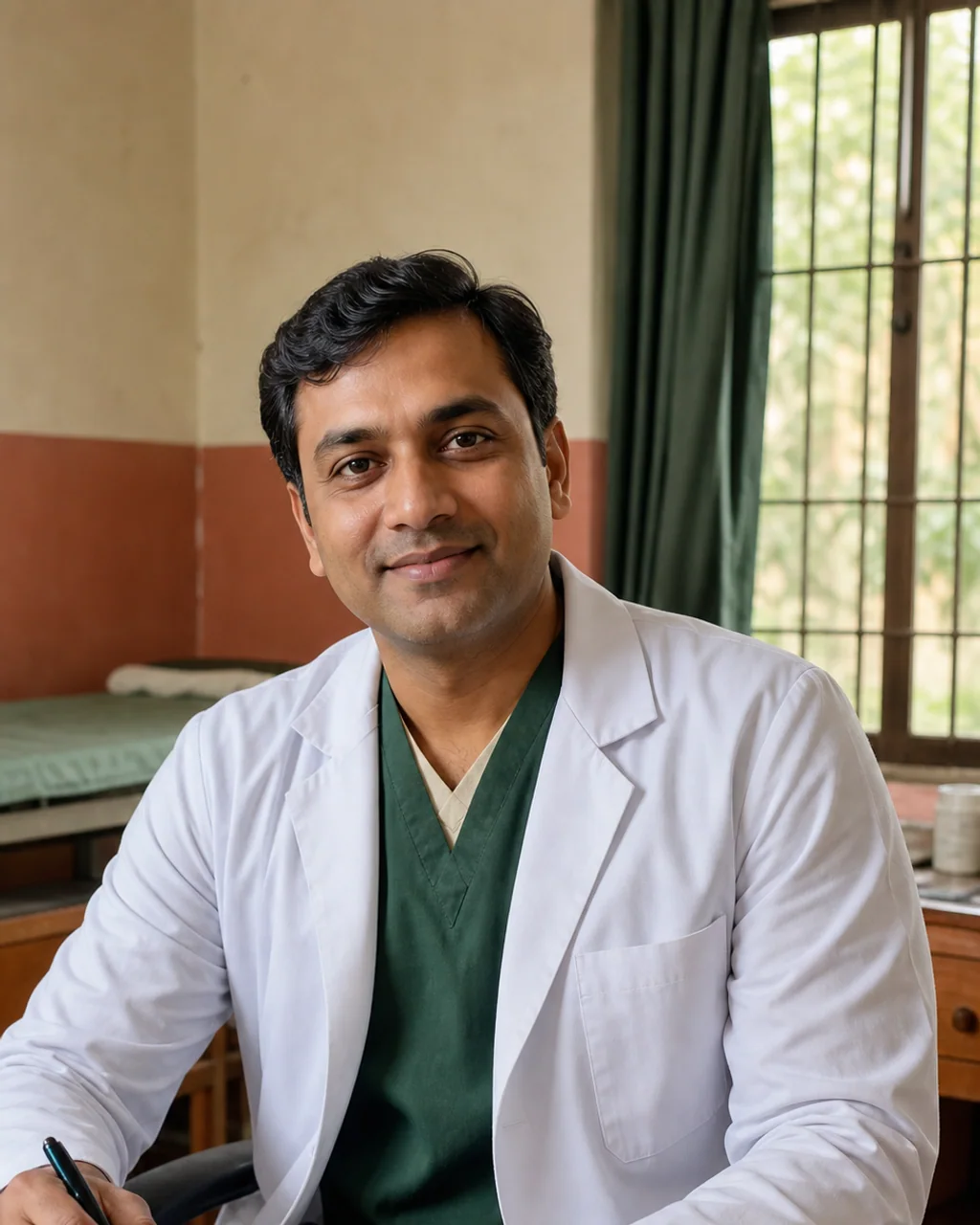 Portrait of fictional surgeon Dr. Prateek Soni