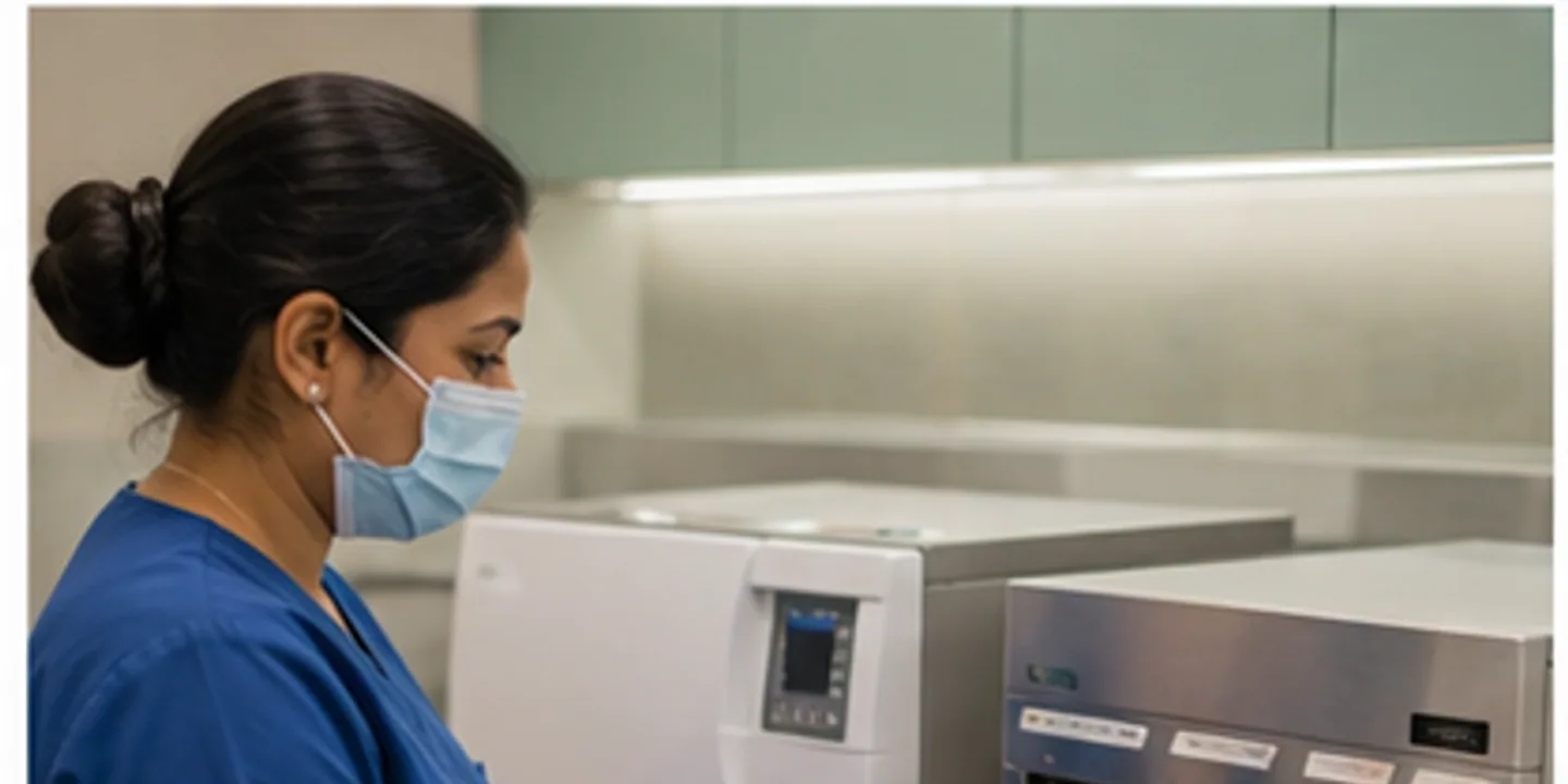 Sterilization workflow preview at fictional Nivaan